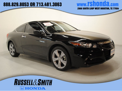 honda accord 2011 black coupe ex l v6 gasoline 6 cylinders front wheel drive automatic 77025