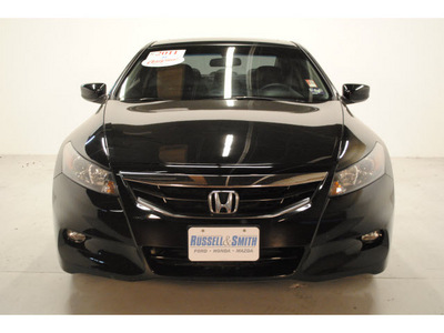 honda accord 2011 black coupe ex l v6 gasoline 6 cylinders front wheel drive automatic 77025