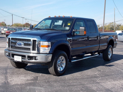 ford f 350 super duty 2008 dk  blue lariat diesel 8 cylinders 4 wheel drive automatic with overdrive 77074