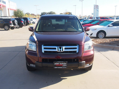 honda pilot 2007 dk  red suv ex l w dvd gasoline 6 cylinders front wheel drive automatic 76049