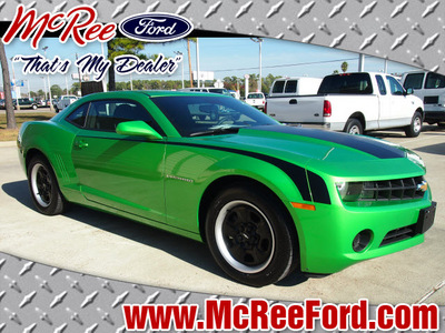 chevrolet camaro 2011 green coupe ls gasoline 6 cylinders rear wheel drive automatic 77539