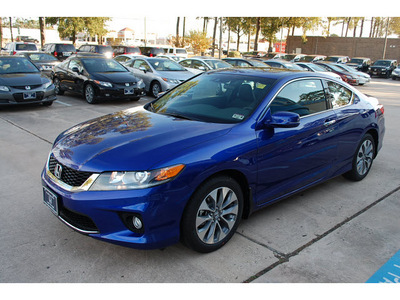 honda accord 2013 dk  blue coupe ex l w navi gasoline 4 cylinders front wheel drive automatic 77339