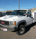 gmc 3500 sierra 1994 white pickup truck sl v8 3 speed w overdrive 81212