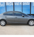 honda civic 2012 dk  gray sedan lx gasoline 4 cylinders front wheel drive not specified 77034