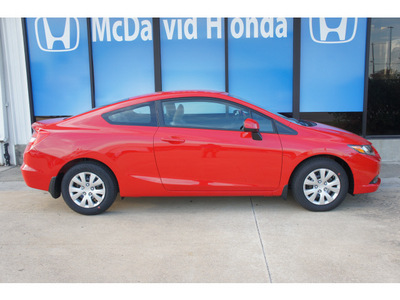 honda civic 2012 red coupe lx gasoline 4 cylinders front wheel drive not specified 77034