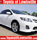 toyota corolla 2013 white sedan s gasoline 4 cylinders front wheel drive automatic 75067