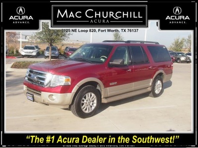 ford expedition el 2007 red suv eddie bauer gasoline 8 cylinders rear wheel drive automatic with overdrive 76137