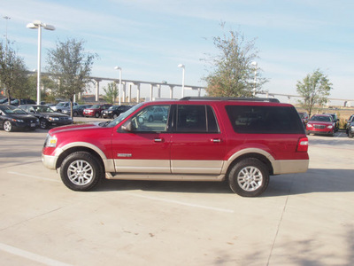 ford expedition el 2007 red suv eddie bauer gasoline 8 cylinders rear wheel drive automatic with overdrive 76137
