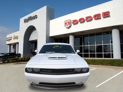 dodge challenger 2012 white coupe r t plus gasoline 8 cylinders rear wheel drive automatic 75067