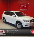 toyota highlander 2008 white suv gasoline 6 cylinders all whee drive automatic 76116