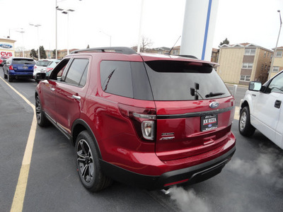 ford explorer 2013 red suv sport 4x4 gasoline 6 cylinders 4 wheel drive automatic with overdrive 60546