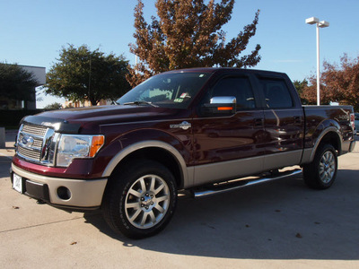 ford f 150 2010 dk  red king ranch flex fuel 8 cylinders 4 wheel drive automatic 76011