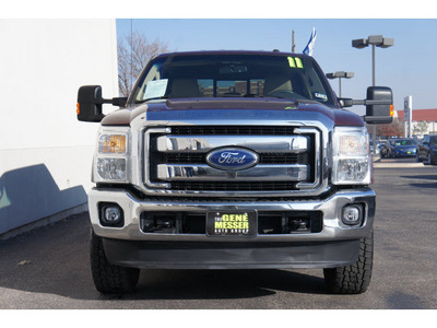 ford f 250 super duty 2011 dk  red lariat biodiesel 8 cylinders 4 wheel drive automatic 79407