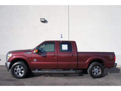 ford f 250 super duty 2011 dk  red lariat biodiesel 8 cylinders 4 wheel drive automatic 79407