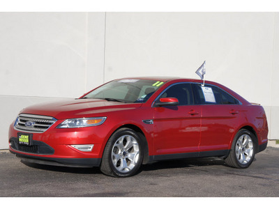 ford taurus 2011 red sedan sho gasoline 6 cylinders all whee drive automatic 79407