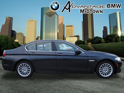 bmw 5 series 2013 black sedan 535i gasoline 6 cylinders rear wheel drive automatic 77002