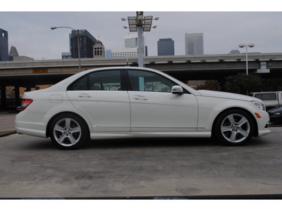 mercedes benz c300 2010 white sedan gasoline 6 cylinders rear wheel drive automatic 77002