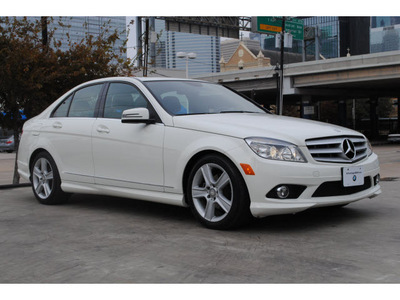 mercedes benz c300 2010 white sedan gasoline 6 cylinders rear wheel drive automatic 77002