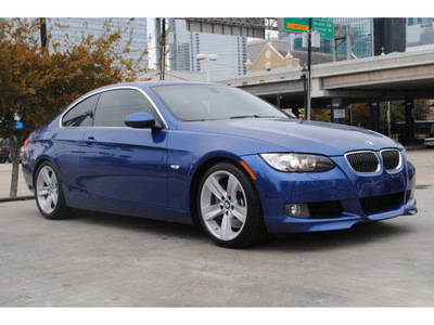 bmw 3 series 2007 blue coupe 335i gasoline 6 cylinders rear wheel drive 6 speed manual 77002