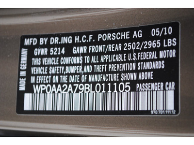 porsche panamera 2011 bronze sedan gasoline 6 cylinders automatic 77002