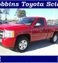 chevrolet silverado 1500 2011 red ls gasoline 6 cylinders 2 wheel drive automatic 75503