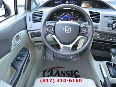 honda civic 2012 silver sedan lx gasoline 4 cylinders front wheel drive automatic 76051