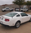 ford mustang 2010 white coupe v6 gasoline 6 cylinders rear wheel drive automatic 76049
