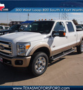 ford f 350 super duty 2012 white lariat biodiesel 8 cylinders 4 wheel drive automatic 76108