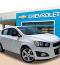 chevrolet sonic 2012 white hatchback ltz gasoline 4 cylinders front wheel drive 6 speed automatic 75067