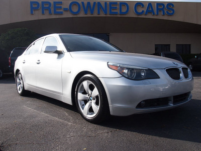 bmw 5 series 2006 silver sedan 525i gasoline 6 cylinders rear wheel drive automatic 75075