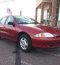 chevrolet cavalier 2001 dark orange sedan gasoline 4 cylinders front wheel drive automatic 80229