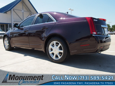 cadillac cts 2009 dk  red sedan 3 6l v6 gasoline 6 cylinders rear wheel drive 6 speed automatic 77503