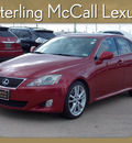 lexus is 250 2006 red sedan gasoline 6 cylinders rear wheel drive shiftable automatic 77074