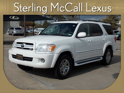 toyota sequoia 2005 white suv limited gasoline 8 cylinders rear wheel drive automatic 77074