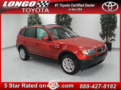 bmw x3 2005 red suv 2 5i gasoline 6 cylinders all whee drive automatic 91731