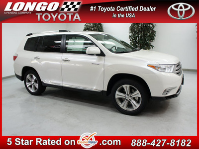 toyota highlander 2013 white suv limited gasoline 6 cylinders front wheel drive automatic 91731