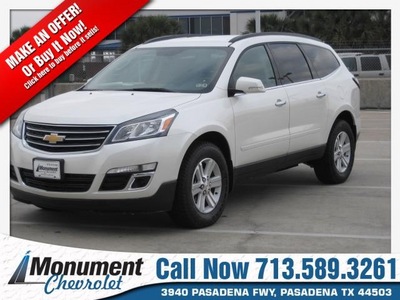 chevrolet traverse 2013 white suv lt gasoline 6 cylinders front wheel drive 6 speed automatic 77503