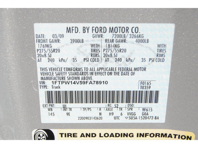 ford f 150 2009 silver platinum flex fuel 8 cylinders 4 wheel drive automatic 77002