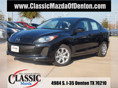 mazda mazda3 2013 black sedan i sport gasoline 4 cylinders front wheel drive automatic 76210