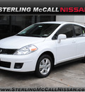 nissan versa 2012 white hatchback 1 8 s gasoline 4 cylinders front wheel drive automatic 77477