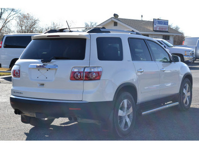 gmc acadia 2011 white suv slt gasoline 6 cylinders front wheel drive automatic 76401