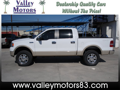ford f 150 2007 white lariat flex fuel 8 cylinders 4 wheel drive automatic 78501
