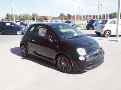 fiat 500 2013 black hatchback abarth gasoline 4 cylinders front wheel drive 5 speed manual 76108