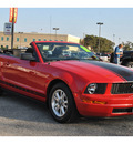 ford mustang 2005 red v6 deluxe gasoline 6 cylinders rear wheel drive not specified 78214