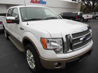 ford f 150 2011 white king ranch gasoline 6 cylinders 4 wheel drive automatic 34474