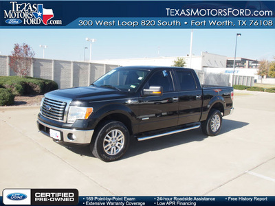 ford f 150 2011 black xlt gasoline 6 cylinders 4 wheel drive automatic 76108