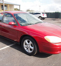 ford taurus 2001 red sedan ses gasoline 6 cylinders front wheel drive automatic 77581