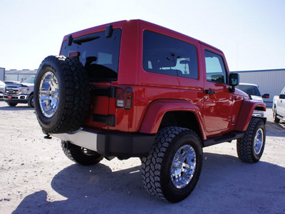 jeep wrangler 2011 red suv sahara gasoline 6 cylinders 4 wheel drive automatic 76234