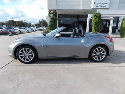 nissan 370z 2010 lt  gray coupe roadster touring gasoline 6 cylinders rear wheel drive shiftable automatic 77477