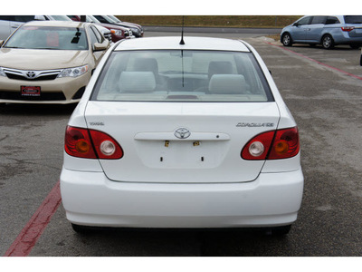 toyota corolla 2003 white sedan ce gasoline 4 cylinders front wheel drive automatic 76543